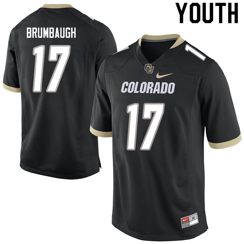 Youth #17 K.J. Trujillo Colorado Buffaloes College Football Jerseys Sale-Black - Click Image to Close